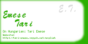 emese tari business card